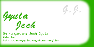 gyula jech business card